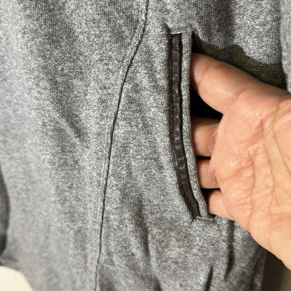 Lole Calm French Terry Sweatshirt Dress S Gray Wide Crewneck Organic Cotton - Picture 4 of 8